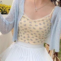 LULU & SKY Women Striped Scallop Edge Crop Cardigan-picture-20
