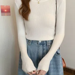 KPOP Women Round Neck Long Sleeves Top-picture-44