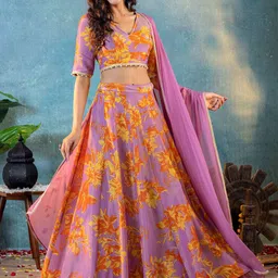 KASYA Printed Ready to Wear Lehenga & Blouse With Dupatta-picture-15
