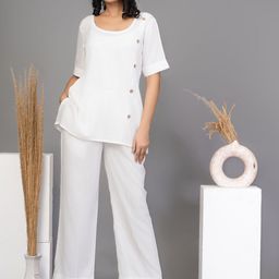 VIBE VISION Round Neck Tunic With Palazzo-15