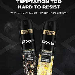 AXE Pack of 2 Dark Temptation & Gold Temptation Body Spray For Men - 215ml Each image 5