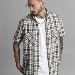 Klub Fox Men Slim Fit Tartan Checks Opaque Checked Casual Shirt-picture-23