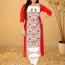 Anouk Rustic Selection Of 3 Floral Printed Round Neck Straight Kurtas image 3