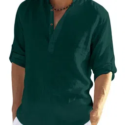 SHOPYCLICK Men Green Kurta-image-119