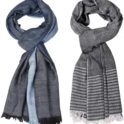 Striped Pure Cotton Men Multicolor Stole-image-51