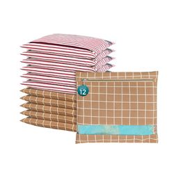 Aura Brown 12 Pieces Cotton Clothes Storage Organizer-11