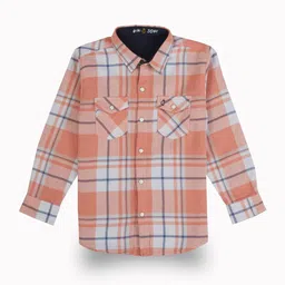Gini and Jony Boys Comfort Fit Spread Collar Tartan Checked Cotton Casual Shirt-image-27