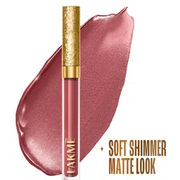 Lakme Be-Jewel Shimmer Matte Finish Lip Liquid 3.5ml - Pink Topaz 201-picture-5