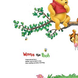 INDIAN ROYALS Pooh Cartoon Paper Wall Sticker (50 CM x 70 CM)-image-55