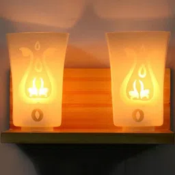 Somil Premium Designer Glass Wall / Night Lamp Elegant & Stylish Dcor Accent for Modern Interiors, Color- White, Size:- 32 X 22 X 29 CM-image-99
