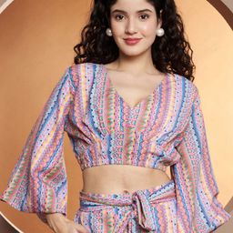 BRINNS Printed Regular Crop Top-8