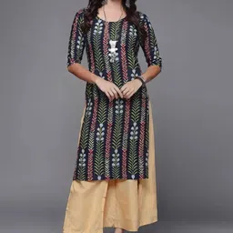 Anouk Rustic Selection Of 4 Ethnic Motifs Printed Round Neck Straight Kurtas image 3