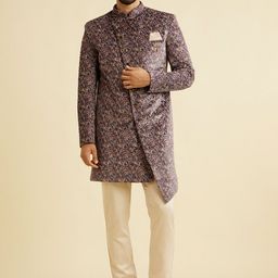 Manyavar Women Floral Printed Indo Western Set-image-32