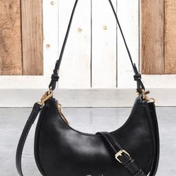 Exotic Women Solid Half Moon Sling Bag-11