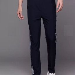 AR 9 Men Original Regular Fit Striped Joggers with Side Stripes-image-67