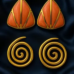 ISHTAARA Gold-Plated Artificial Stones and Beads Stainless Steel Earrings-picture-46