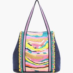 Sangria Women Embellished Structured Cotton Shoulder Bag-27