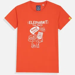 Allen Solly Junior Boys Typography Printed Round Neck Regular Fit Cotton T-shirt-18