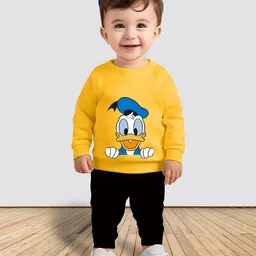 MITANSH Kids Printed Round Neck Sweatshirt With Jogger-48