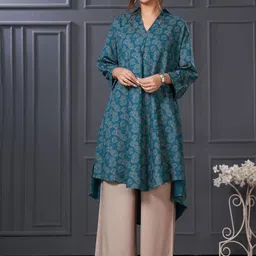 BulBul Floral Printed Shirt Collar Pure Cotton Kurta with Palazzos-picture-55