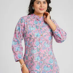 Cotton Curio Floral Printed Pure Cotton Kurti-image-29