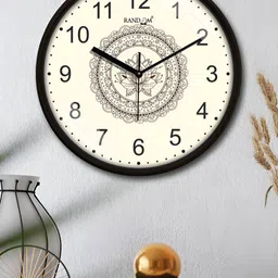 RANDOM White & Black Printed Contemporary Wall Clock-image-71