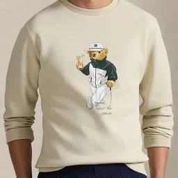 Polo Ralph Lauren Natural Classic Polo Bear Printed Double-Knit Sweatshirt-picture-51