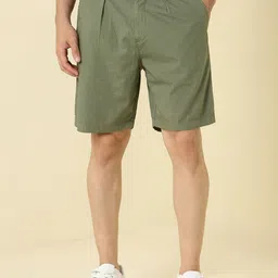 Allen Solly Men Regular Fit Mid-Rise Shorts-image-5