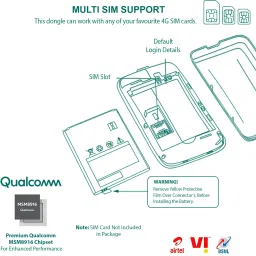 FXD 4G LTE Wireless Battery Dongle - Multi-Network SIM Support Data Card image 2