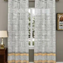 Myntra Elegant Homes Black & White Set of 2 Ethnic Motifs Door Curtain-10