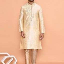 Arihant Rai Sinha Men Embroidered Regular Kurta with Trousers-image-94