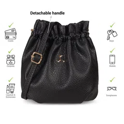 Mochi Bucket Sling Bag with Bow Detail image 2