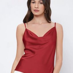 Outzidr Women Cowl Neck Shoulder Straps Top-image-20