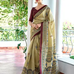 KALINI Ethnic Motifs Woven Design Saree With Unstitched Blouse Piece-30