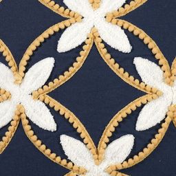 Ode & Cleo Blue & White Set of 3 Embroidered Square Cushion Covers image 5