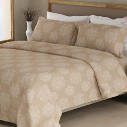 Boutique Living India Brown Floral 200 TC King Bedsheet with 2 Pillow Covers-image-33