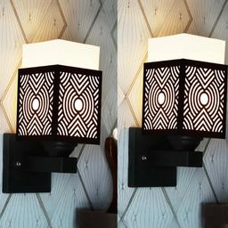 Gojeeva Brown Wood Square Wall Lamps-picture-24