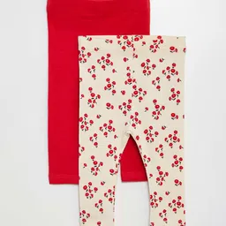 KIABI Girls Pack Of 2 Printed Three-Fourth Length Leggings-image-107