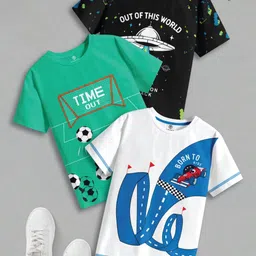CODEZ Boys 3 Pure Cotton T-shirt-image-80