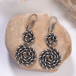 VESTIDO MODAS Copper Plated Contemporary Shaped Drop Earrings-14