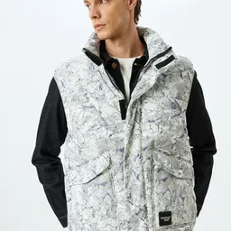 Koton Printed Sleeveless Puffer Jacket-18