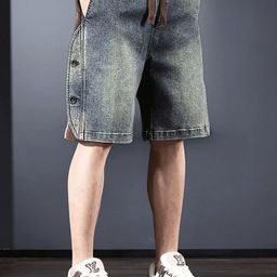 StyleCast Men Washed Low-Rise Cotton Denim Shorts Technology-picture-45