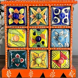 DIWAM HANDICRAFTS Multi-Coloured Decorative Storage Drawers-picture-17