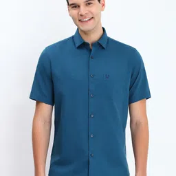 Allen Solly Men Spread Collar Solid Cotton Slim Fit Casual Shirt-picture-40