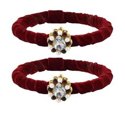 Vidhya Kangan Maroon Brass Bangles-image-34