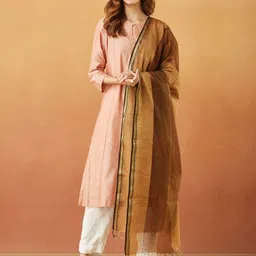 Fabindia Woven Design Cotton Silk Dupatta-picture-38