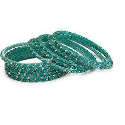 1ST TIME Set of 24 Artificial Stone & Bead Studded Alloy Bangle image 5