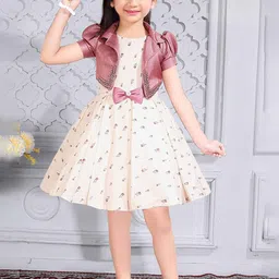 Lagorii Floral Print Crepe Fit & Flare Dress-image-96