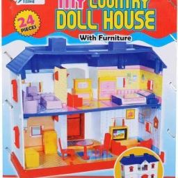 24 Pieces Beautiful Doll House / Play Set for Girls (Multicolor)-picture-22