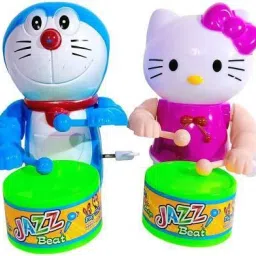 Dancing Musical Drum Toy - Key Operated - Fun Toy for Kids (Hello Kitty) Pack of 2-11